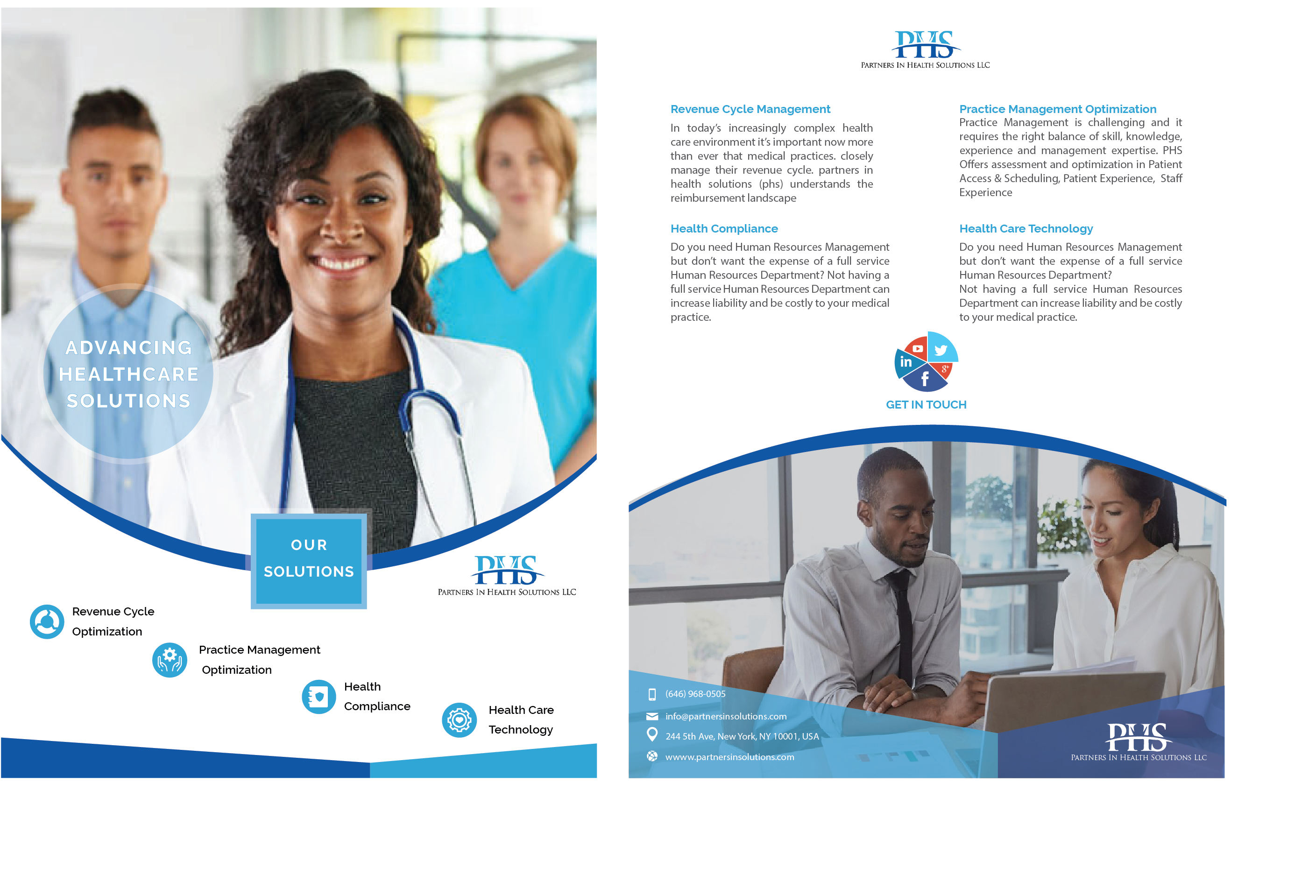 Diseño de Flyer por creativziner para Partners In Health Solutions LLC | Diseño #22583024