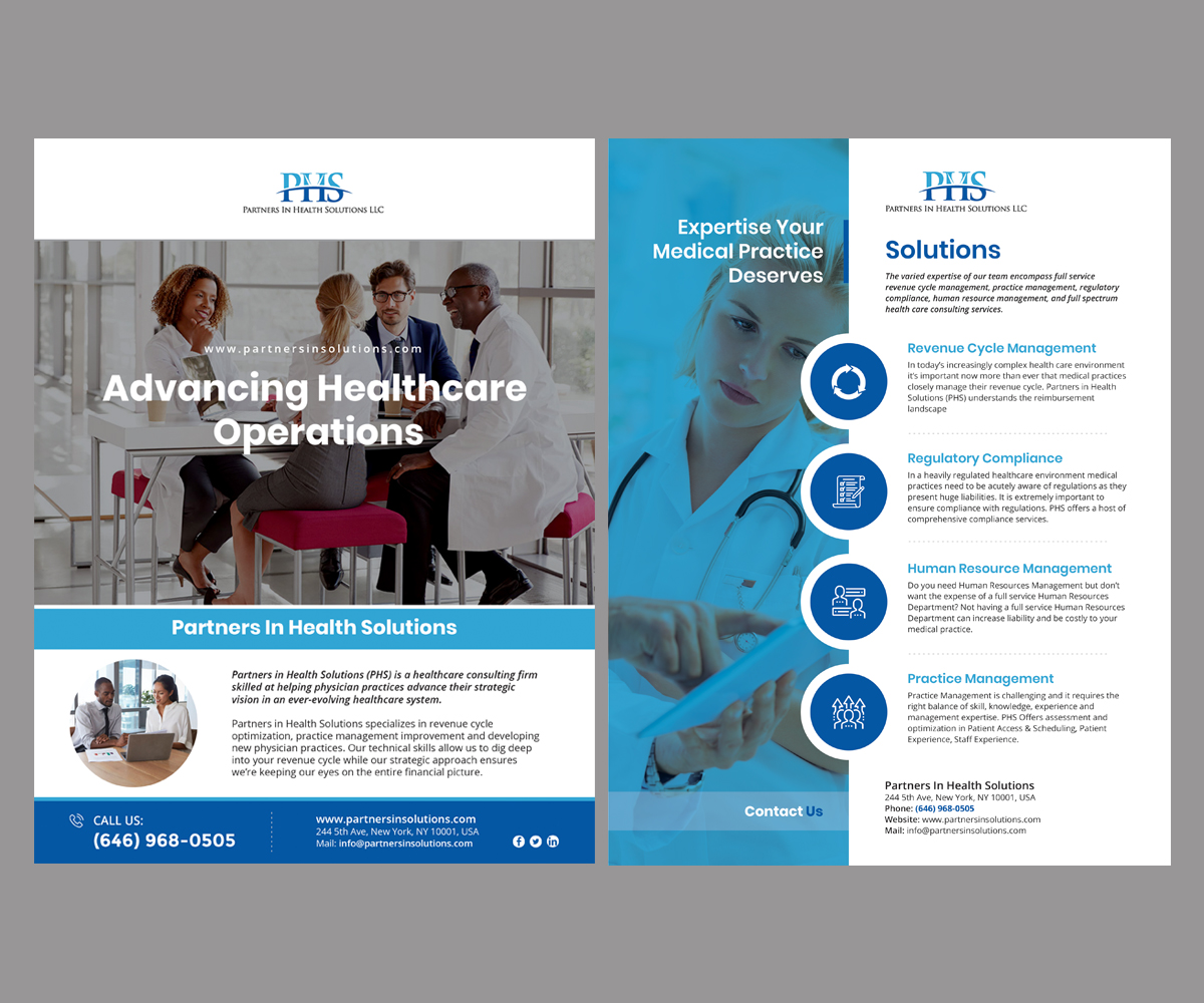 Flyer Design by Toni Velickovic for Partners In Health Solutions LLC | Design #22560177