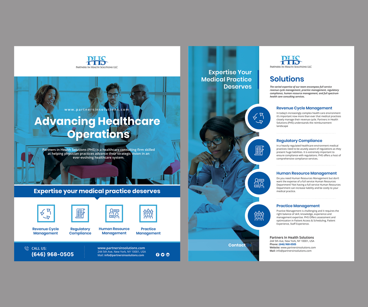 Flyer Design by Toni Velickovic for Partners In Health Solutions LLC | Design #22583215