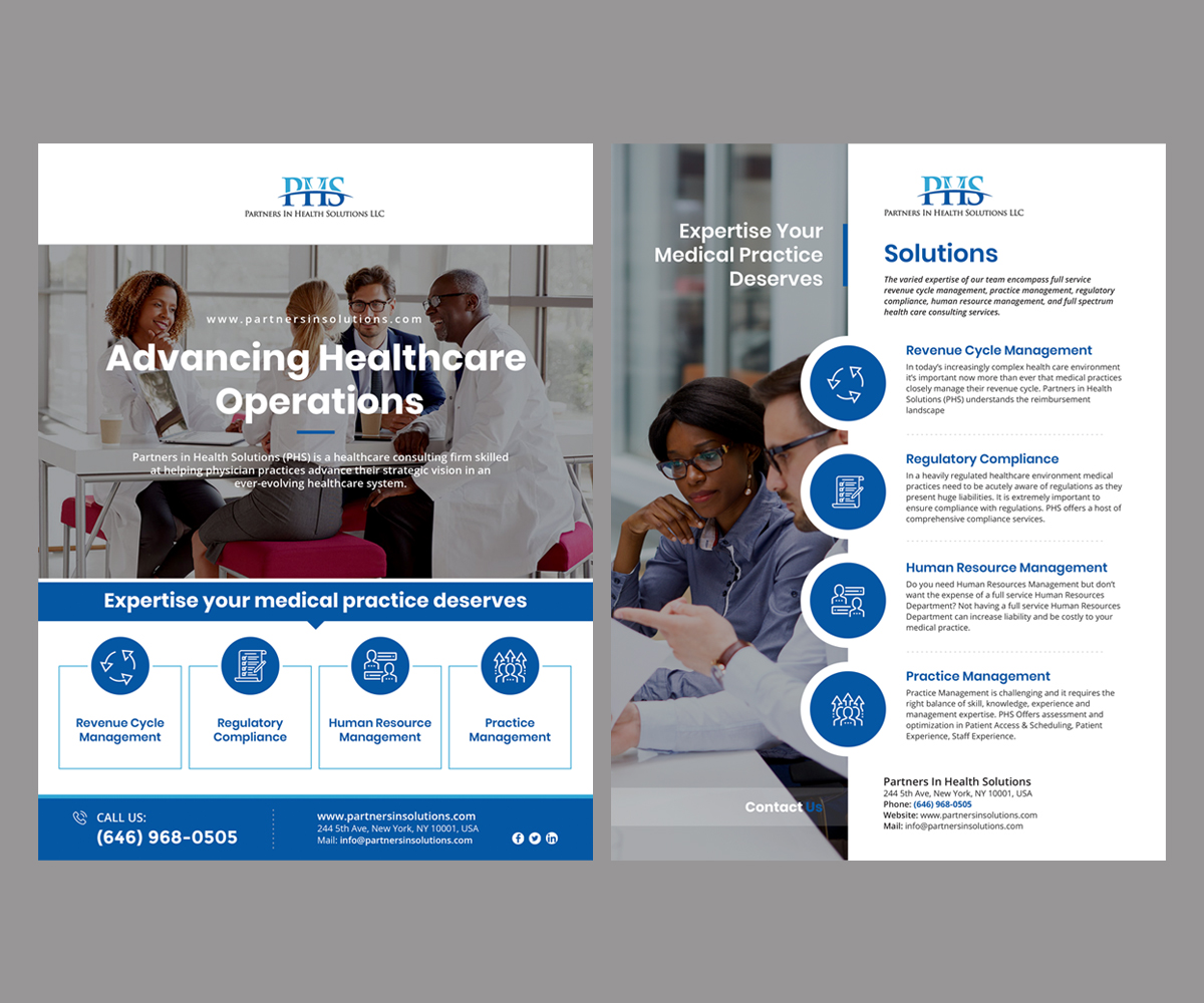 Flyer Design by Toni Velickovic for Partners In Health Solutions LLC | Design: #22590221