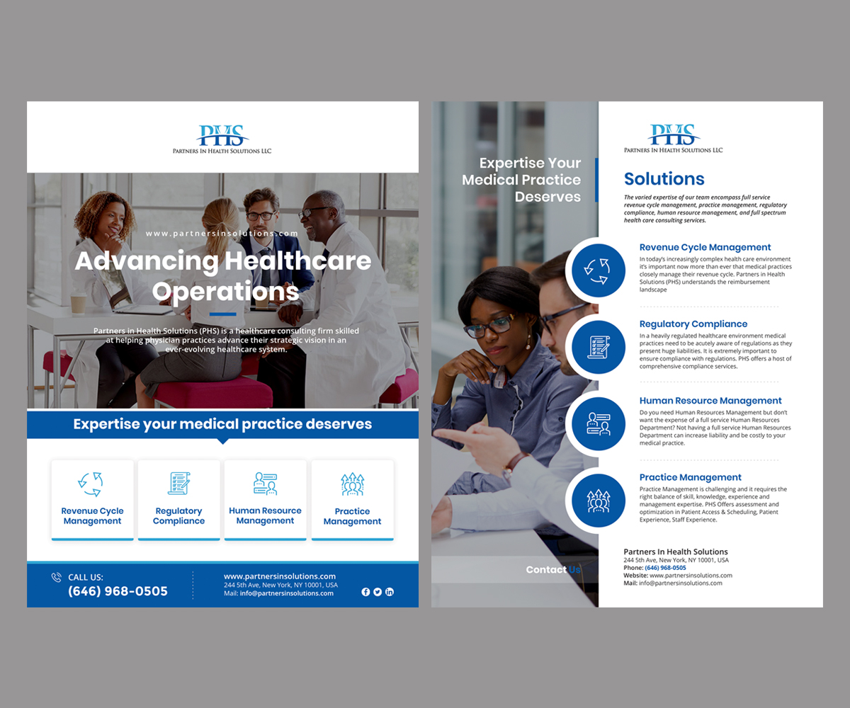 Flyer Design by Toni Velickovic for Partners In Health Solutions LLC | Design #22590226