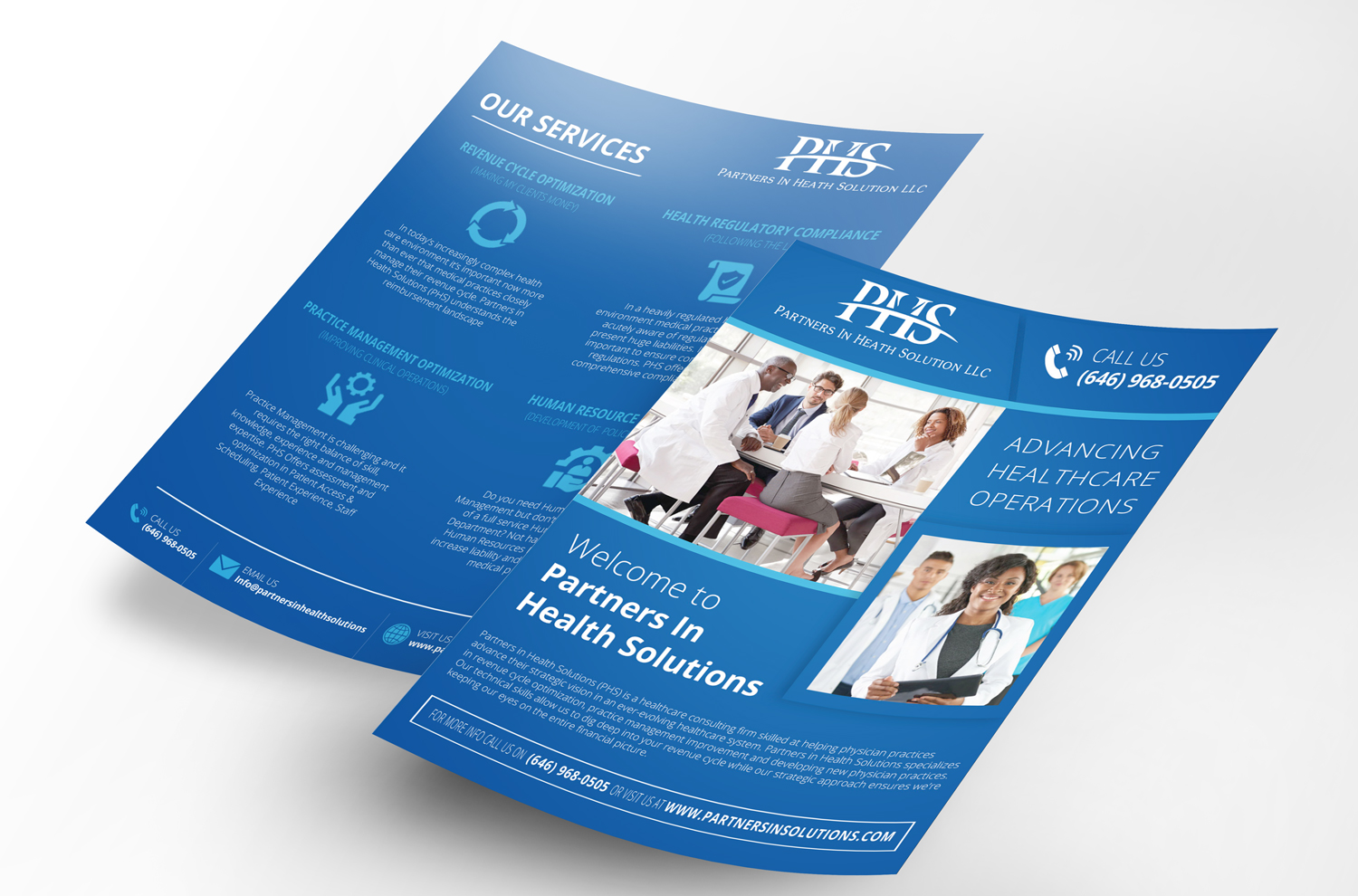 Flyer Design by CreativeFeather for Partners In Health Solutions LLC | Design #22572459