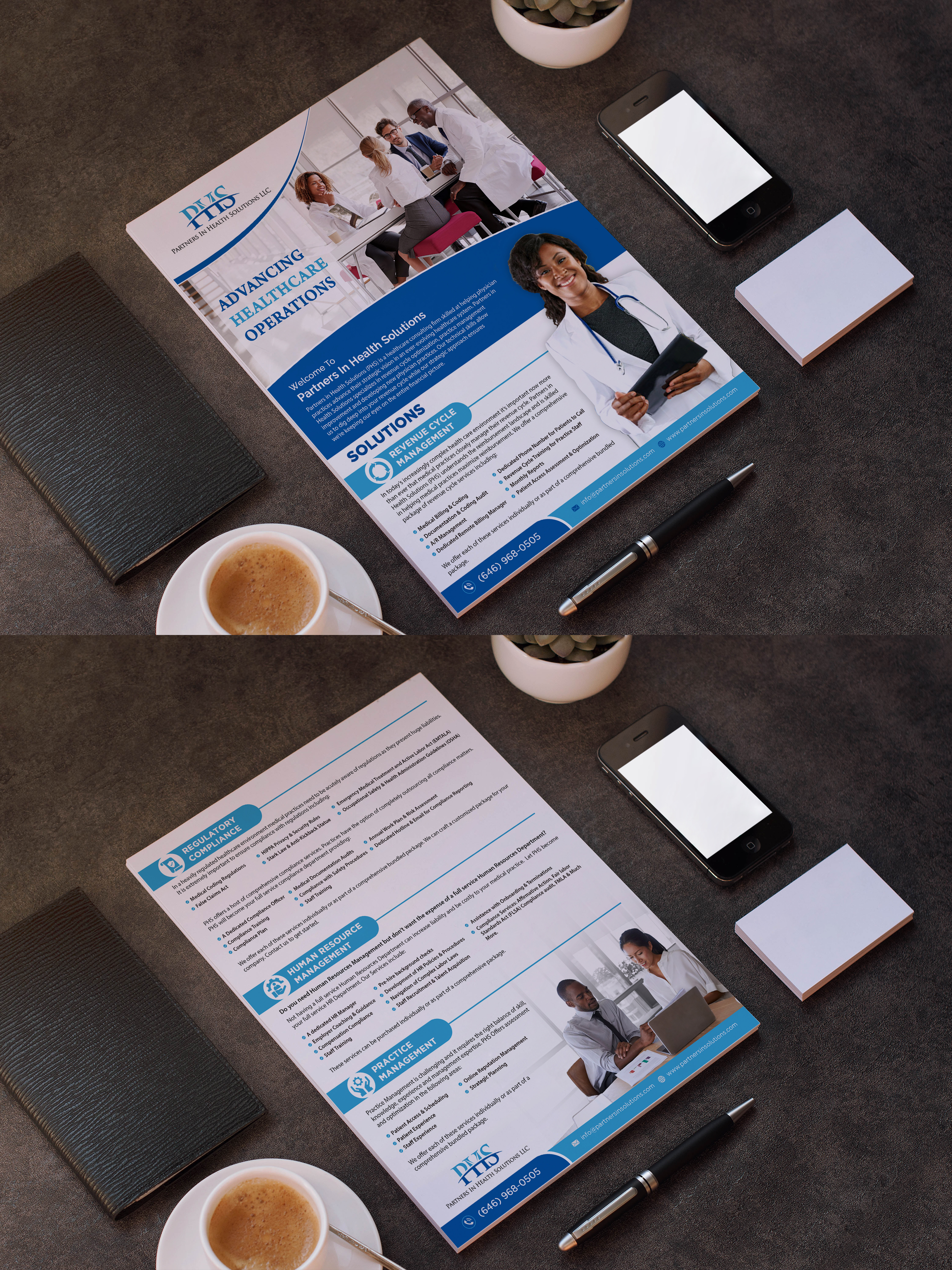 Flyer Design by GraphicsGuru for Partners In Health Solutions LLC | Design #22556877