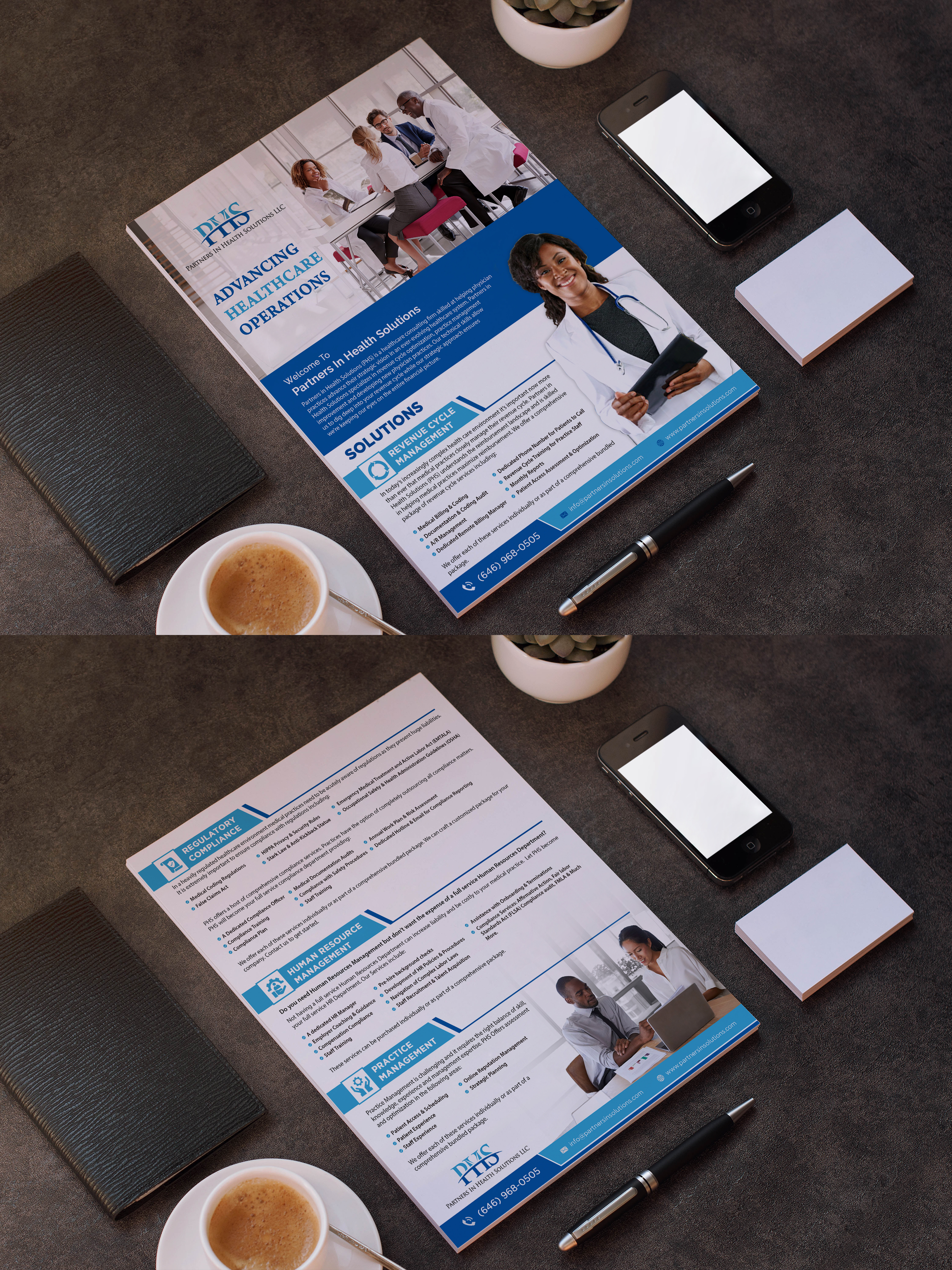 Flyer Design by GraphicsGuru for Partners In Health Solutions LLC | Design #22556878