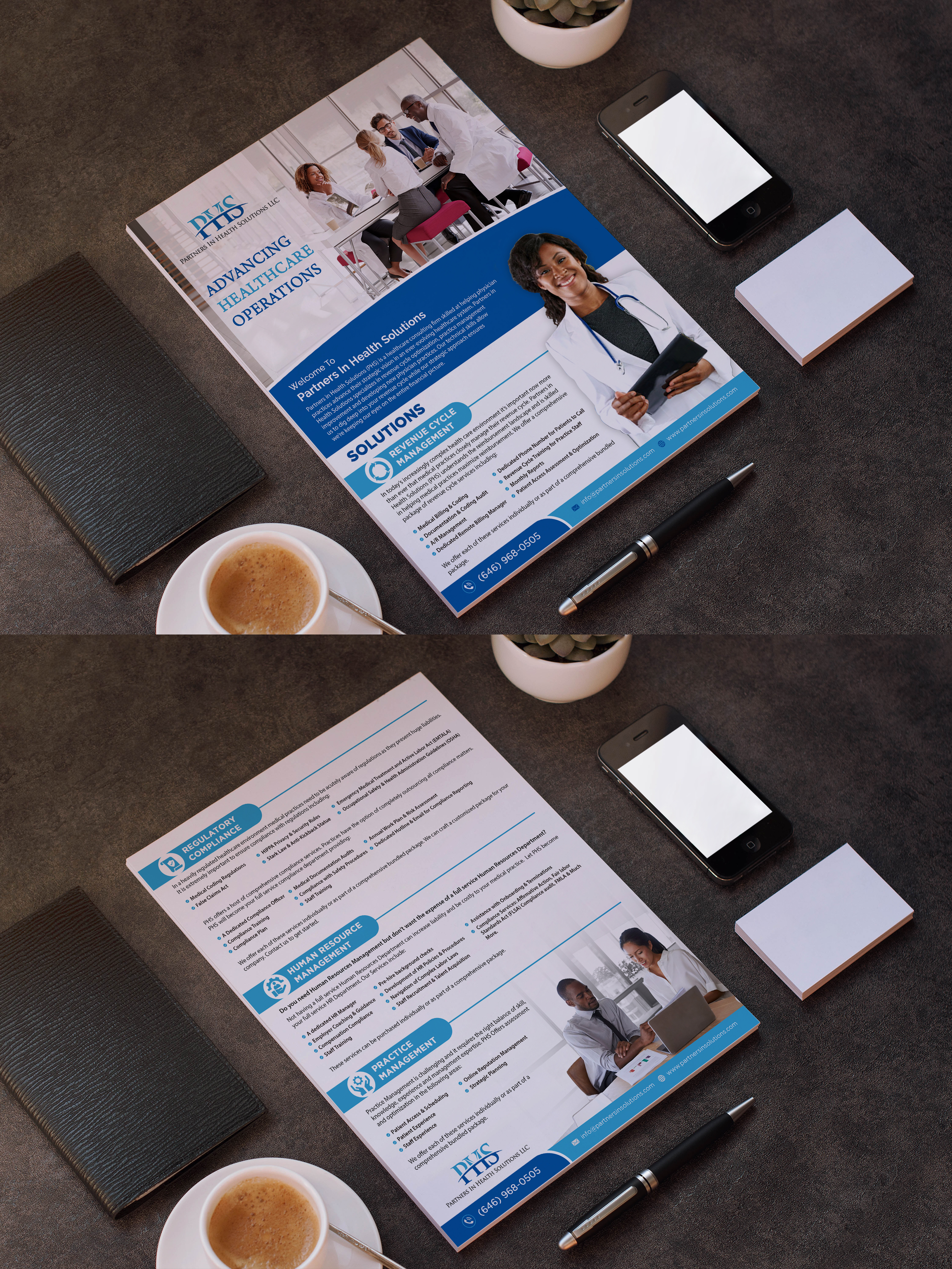 Flyer Design by GraphicsGuru for Partners In Health Solutions LLC | Design #22556879