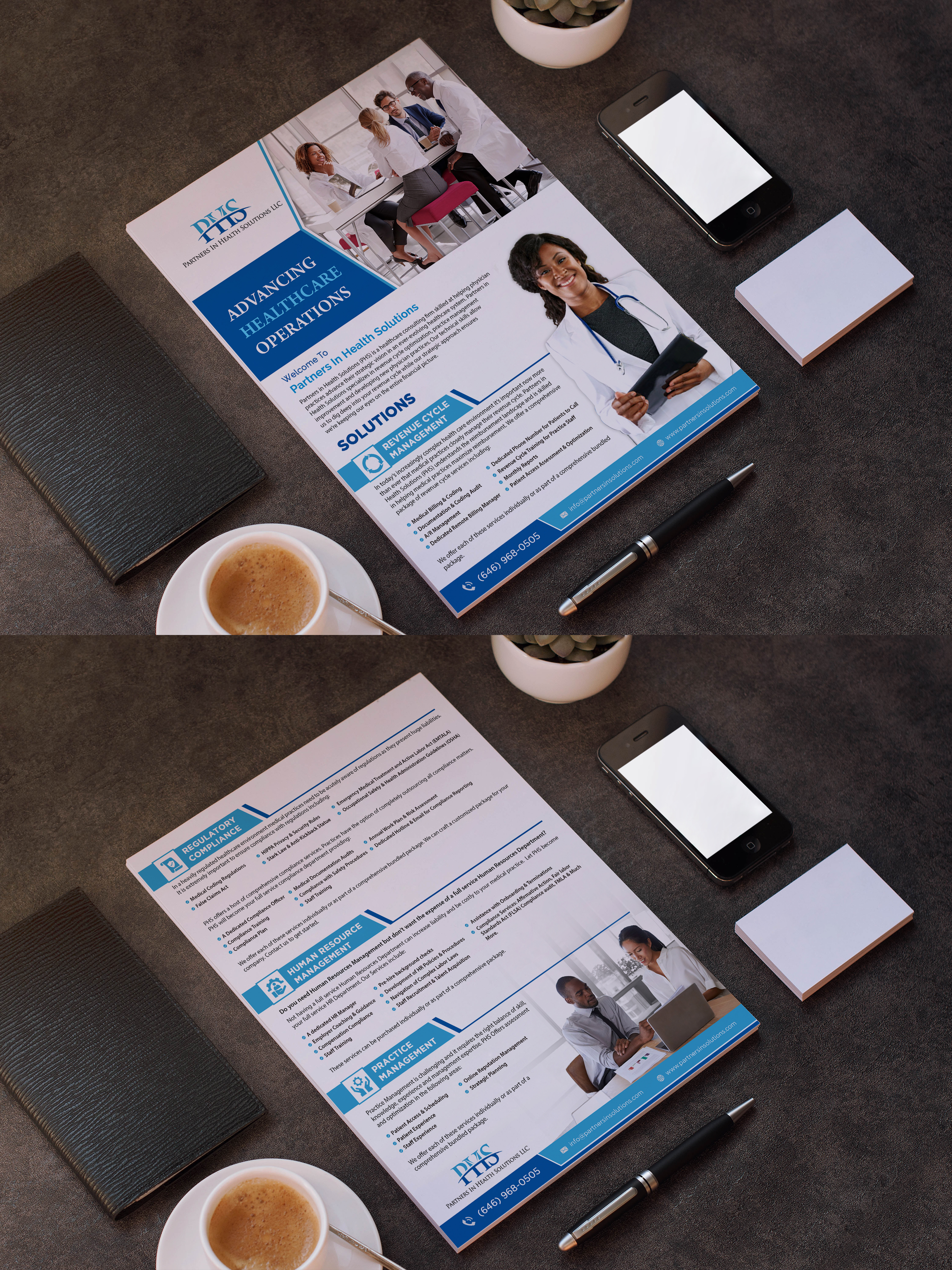 Flyer Design by GraphicsGuru for Partners In Health Solutions LLC | Design #22561306