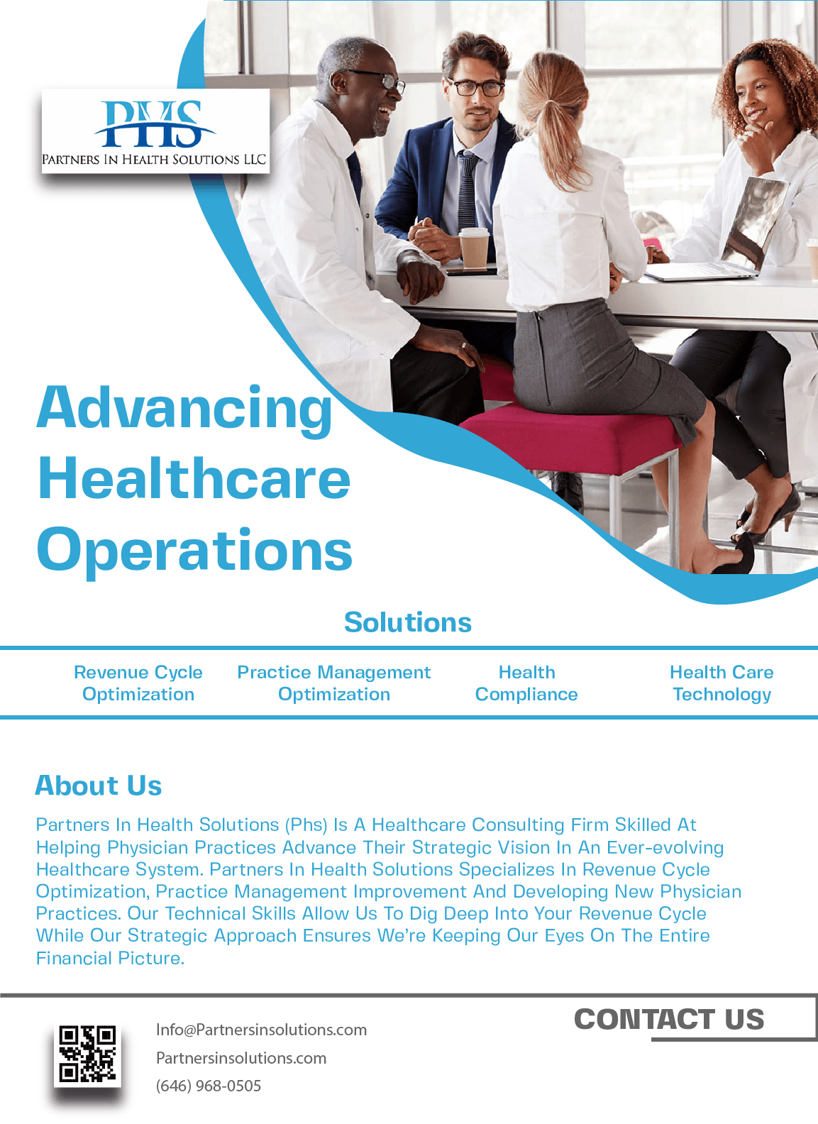 Flyer Design by Web Dev for Partners In Health Solutions LLC | Design #22593616
