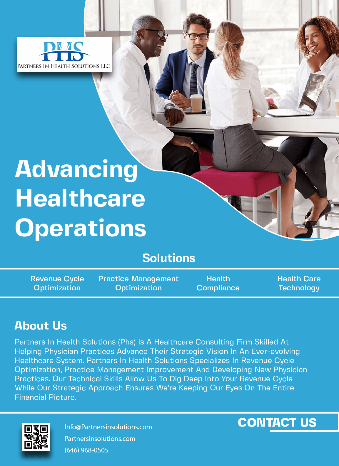 Flyer Design by Web Dev for Partners In Health Solutions LLC | Design #22593673