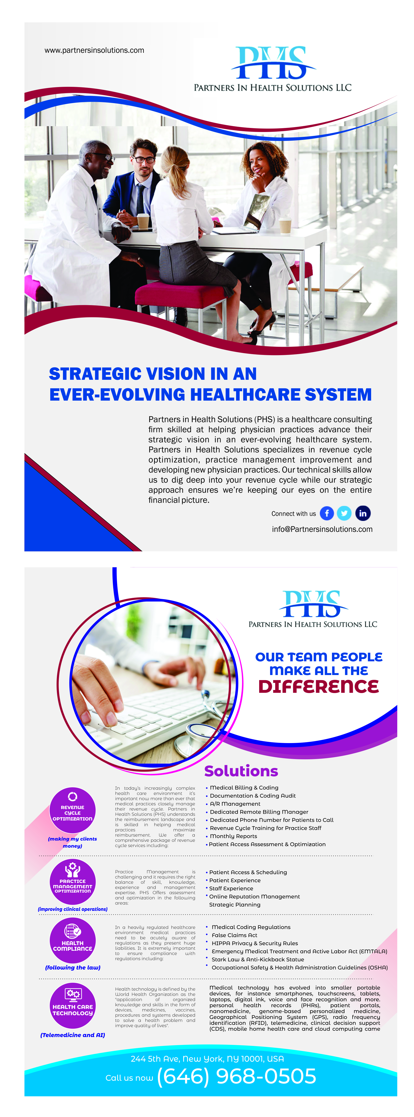 Flyer Design by Garden Bird Design Studio for Partners In Health Solutions LLC | Design #22602807