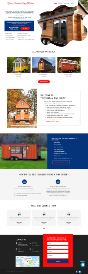 Your dream tiny house | Web Design by pentaxial