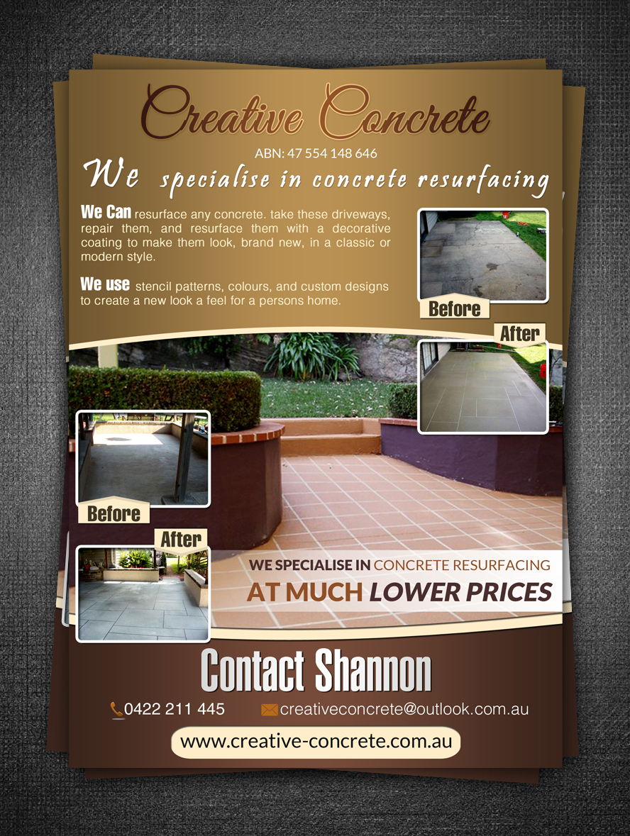 10 bold flyer designs concrete flyer design project for a business concrete companies flyer