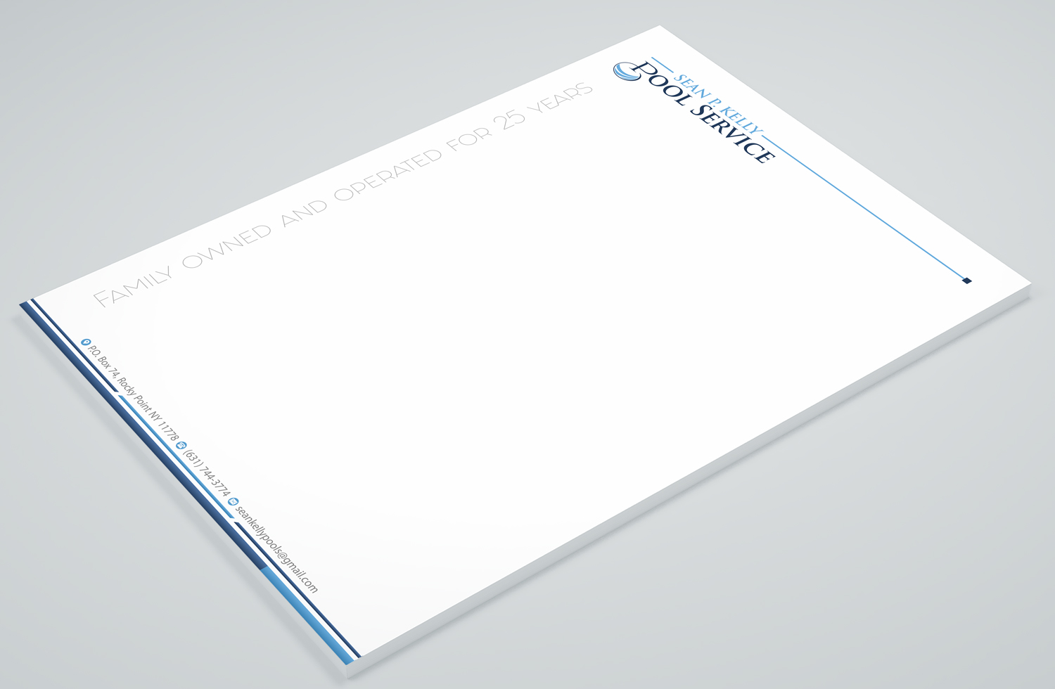 Diseño de Membrete por Petter Goms para Sean P. Kelly Pool Service | Diseño #22561763