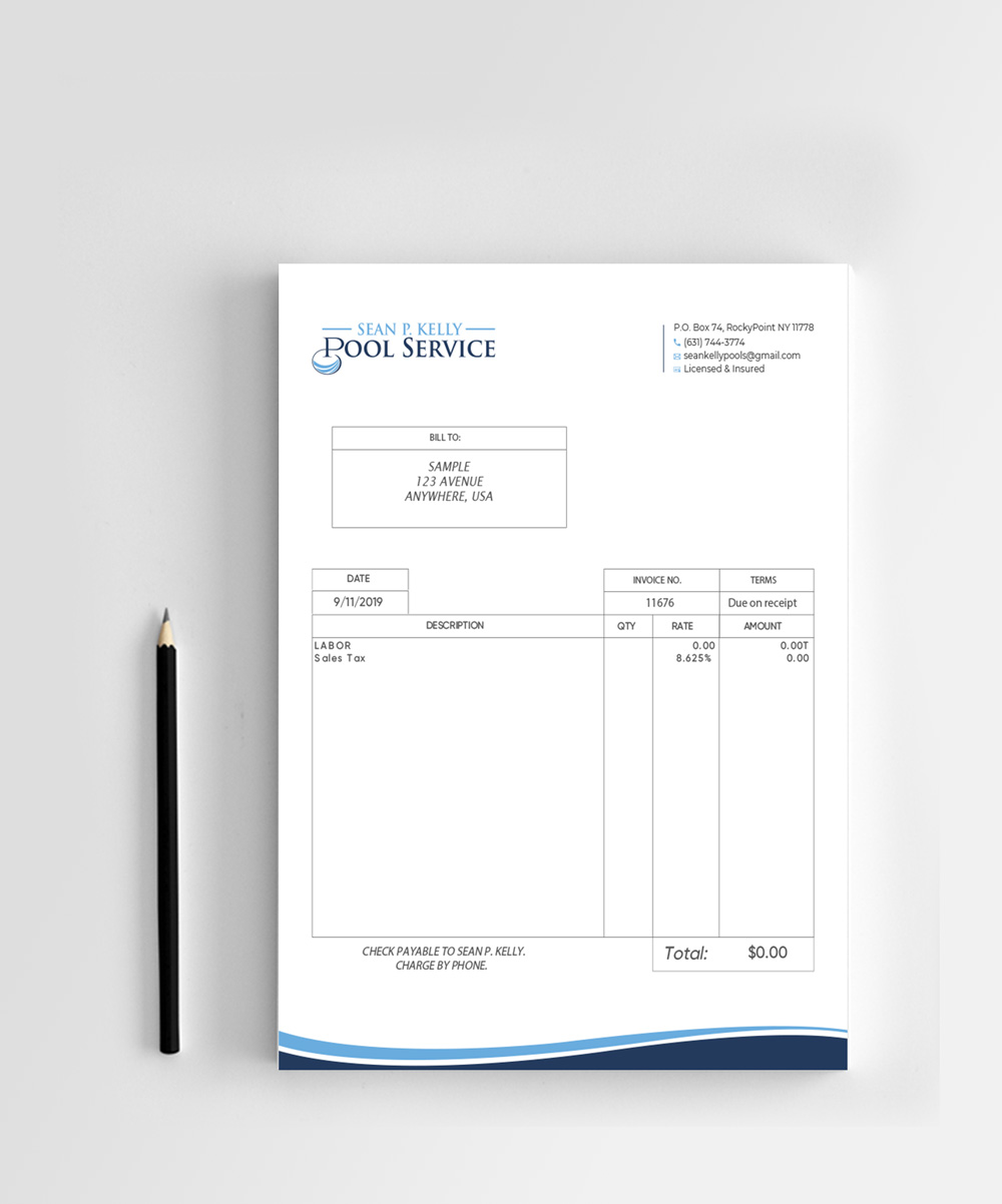 Briefkopf-Design von alex_etel für Sean P. Kelly Pool Service | Design #22558160