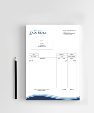 Briefkopf-Design von alex_etel für Sean P. Kelly Pool Service | Design: #22558161