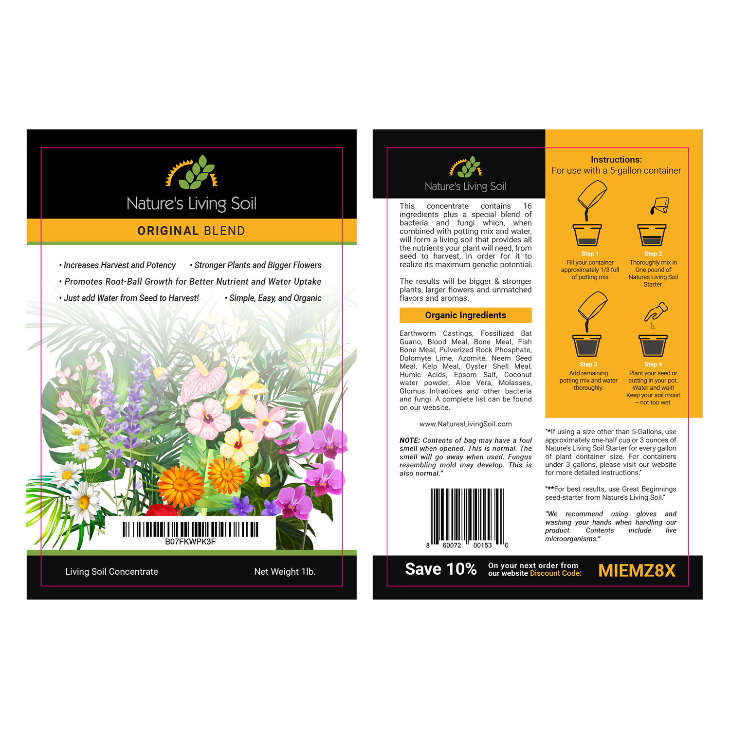 Label Design by Martin Alonso for Nature's Living Soil | Design #22621567