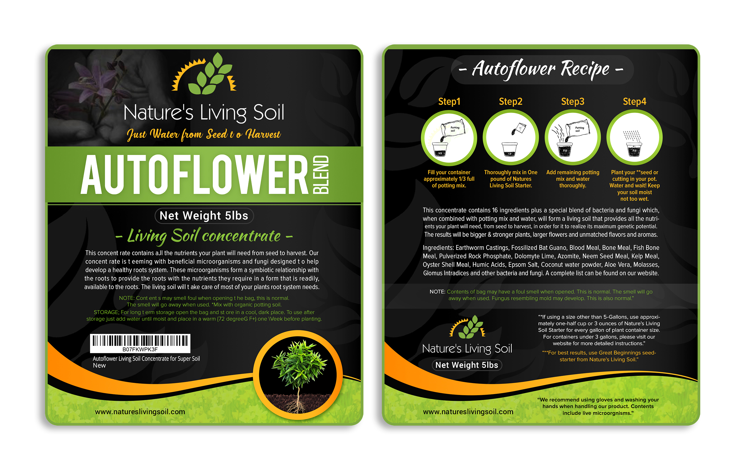 Label Design by SAI DESIGNS for Nature's Living Soil | Design #22893831