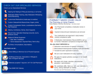 pharmacy bi or tri -fold brochure for 3 pharmacy's | Flyer Design by Luniere Designs