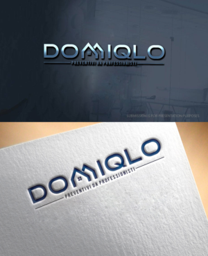 Domiqlo, or DOMIQLO, or DomiQlo, or domiqlo. Subheading: preventivi da professionisti | Logo Design by graphicevolution