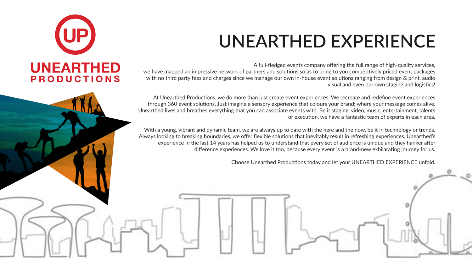Catalogue Design by LeonFX for Unearthed Productions Events Management | Design #22753291