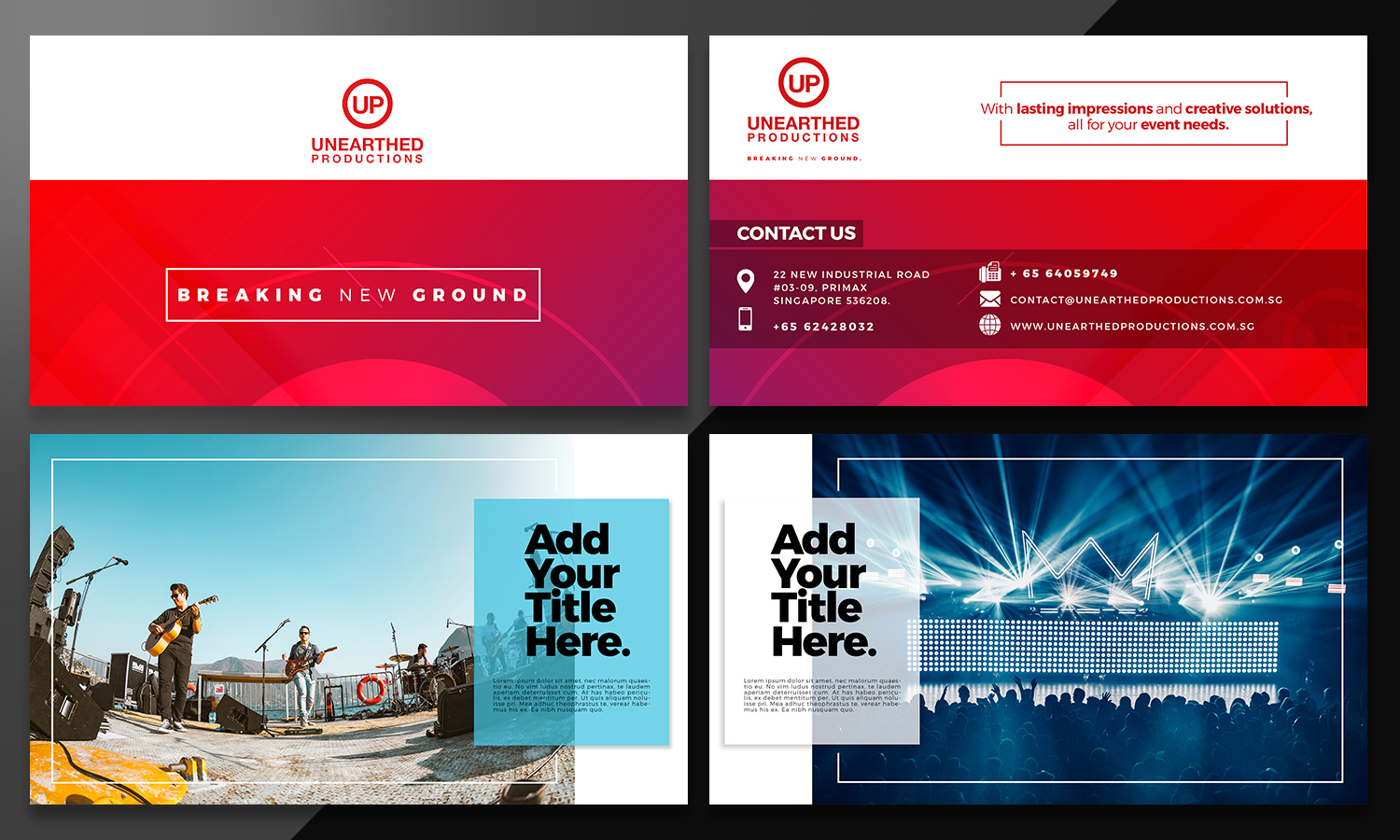 Diseño de Catálogo por B L X C K_R X I N B O W para Unearthed Productions Events Management | Diseño #22733679