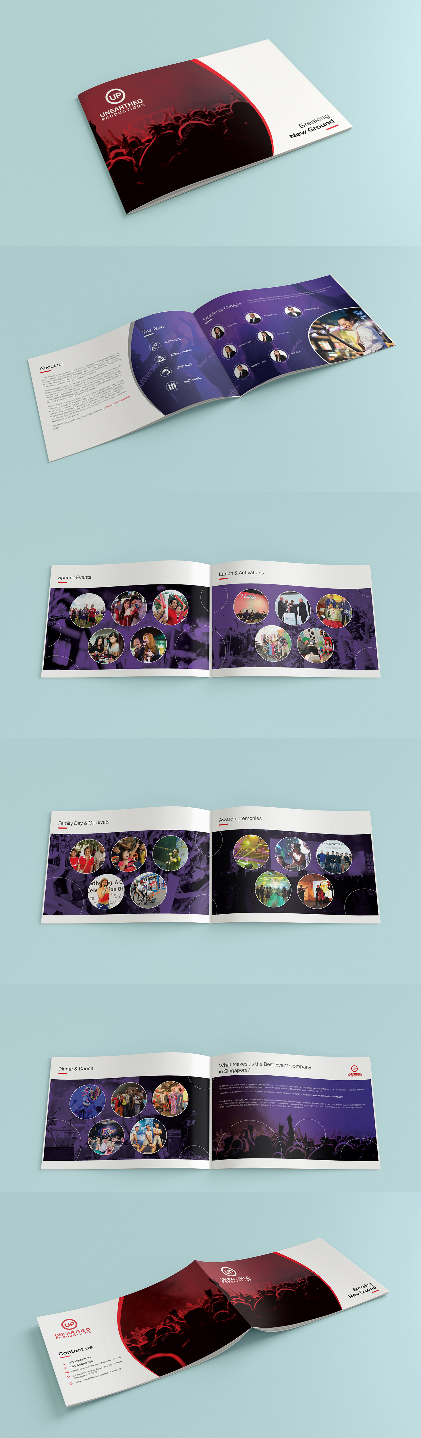 Diseño de Catálogo por GTD para Unearthed Productions Events Management | Diseño #22753842