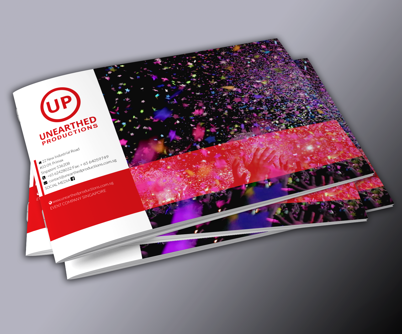 Design de Catalogue par elveneclipse pour Unearthed Productions Events Management | Design #22725379
