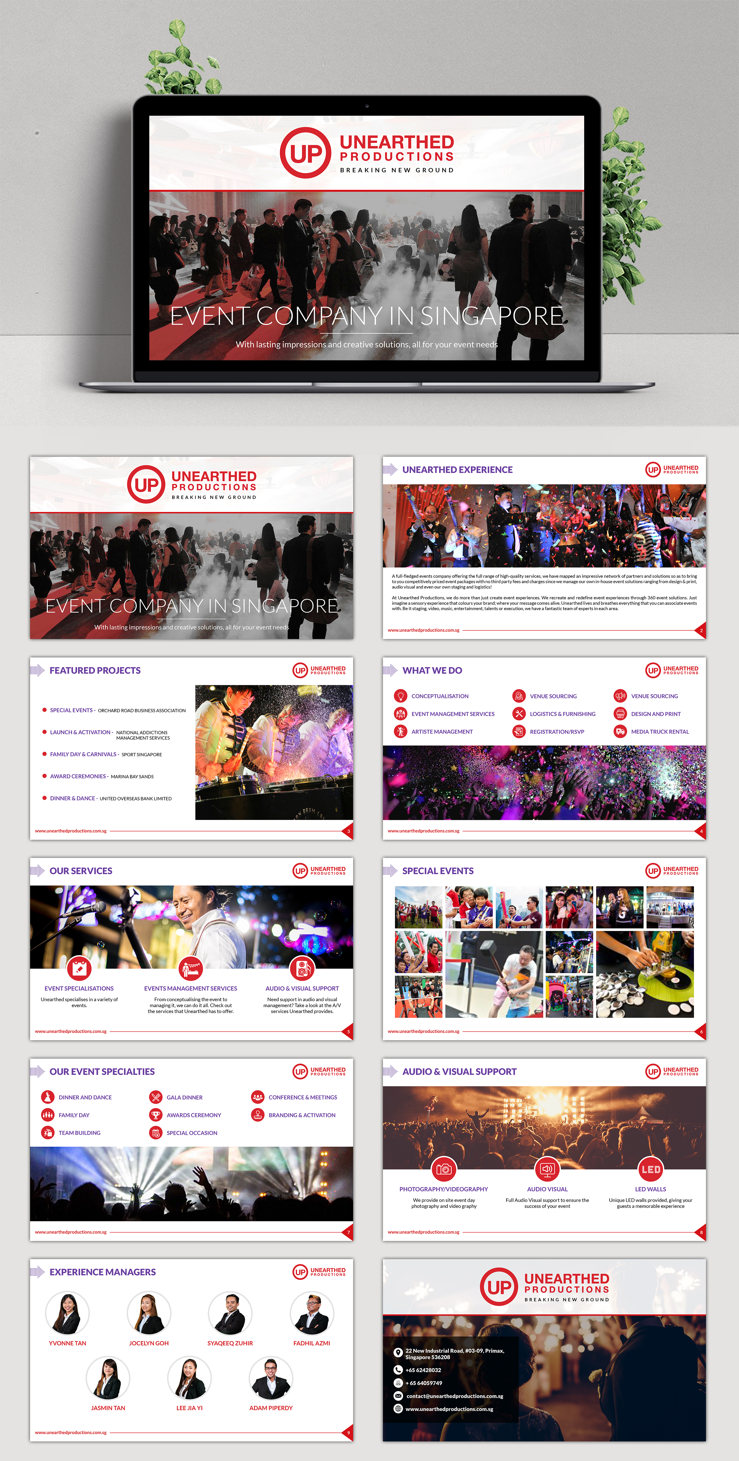 Catalogue Design by SAI DESIGNS for Unearthed Productions Events Management | Design #22602616