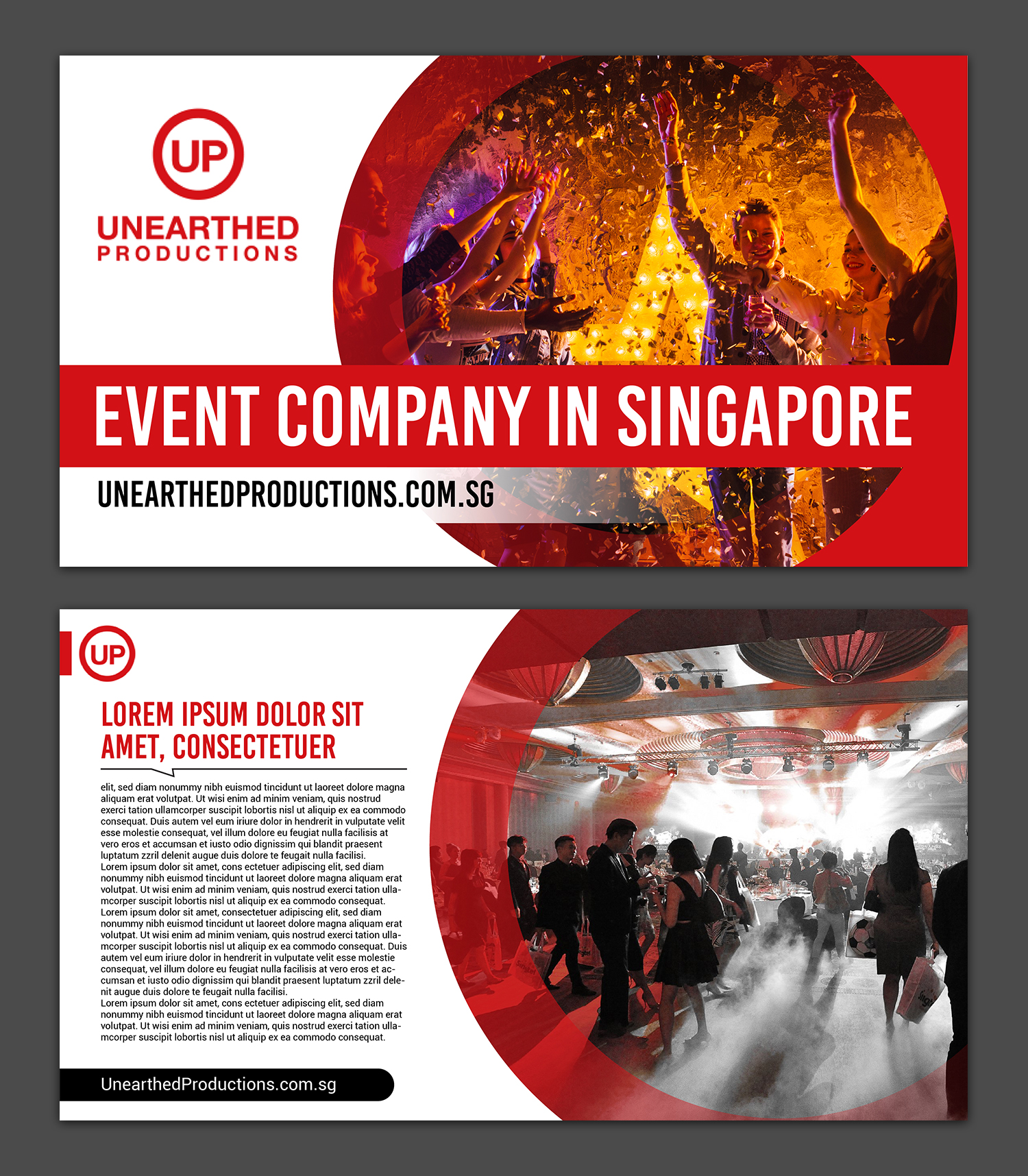 Katalog-Design von Titan Solbiz für Unearthed Productions Events Management | Design #22728653