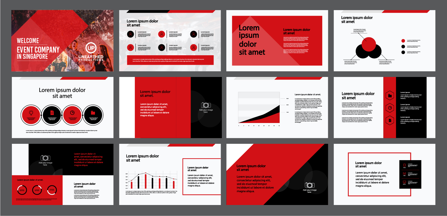 Catalogue Design by Titan Solbiz for Unearthed Productions Events Management | Design #22777047