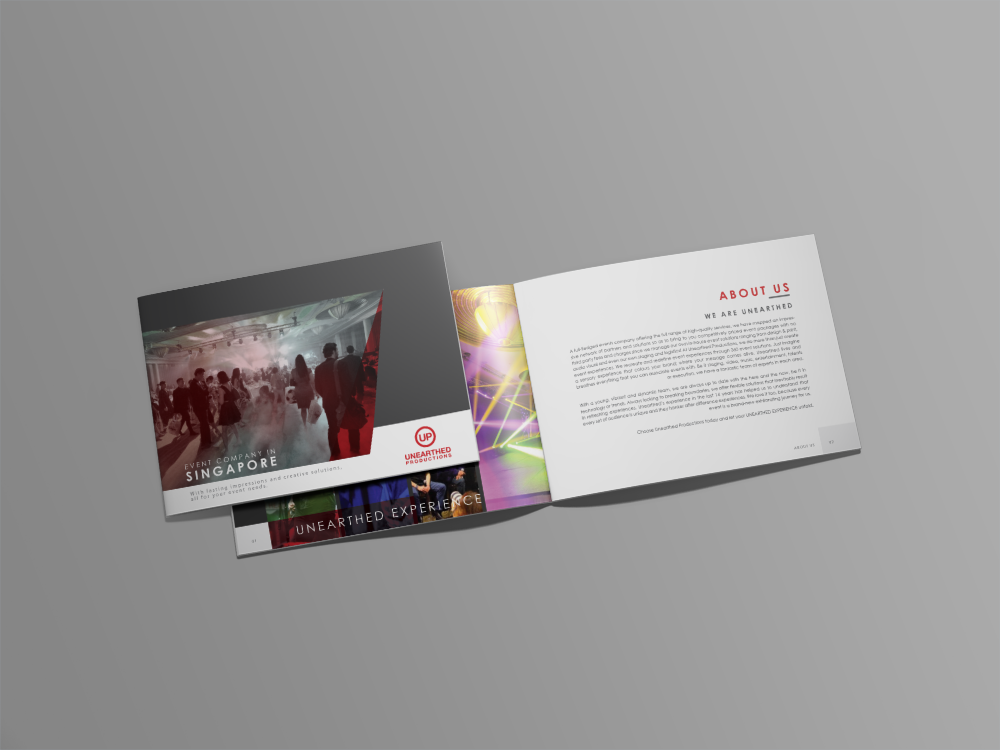 Katalog-Design von nafizrahat für Unearthed Productions Events Management | Design #22720399