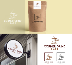 Corner Grind Cafe | Logo-Design von Cactus Designs