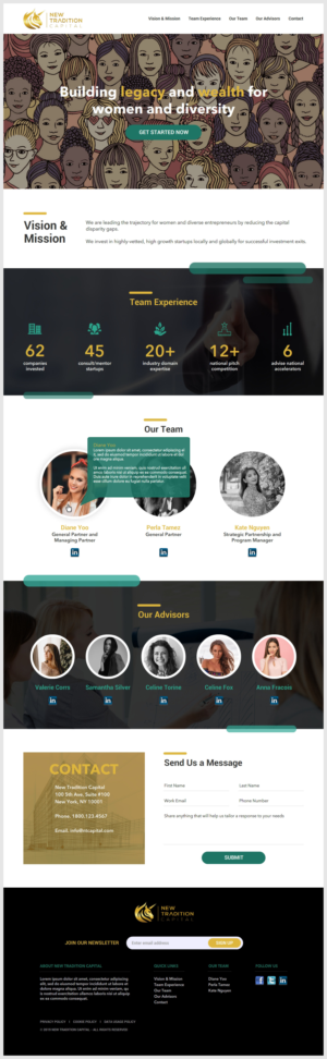 Web design for a women venture fund | Diseño Web por -Marc-