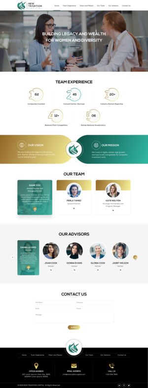 Web design for a women venture fund | Diseño Web por Sbss