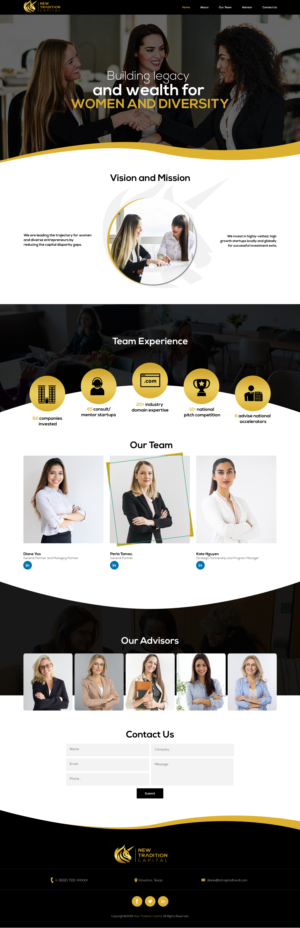 Web design for a women venture fund | Diseño Web por sai.designer87