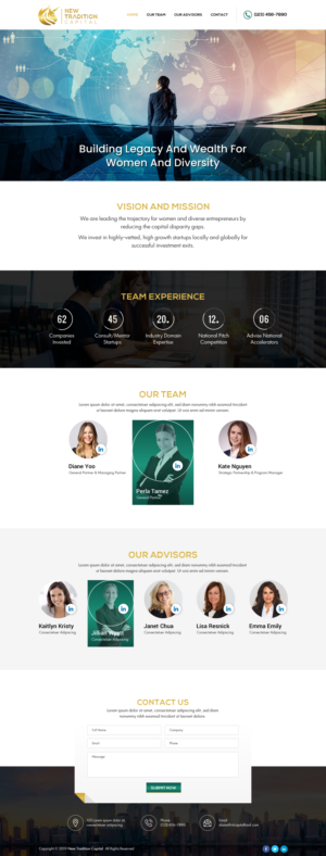 Web design for a women venture fund | Diseño Web por Creative Design