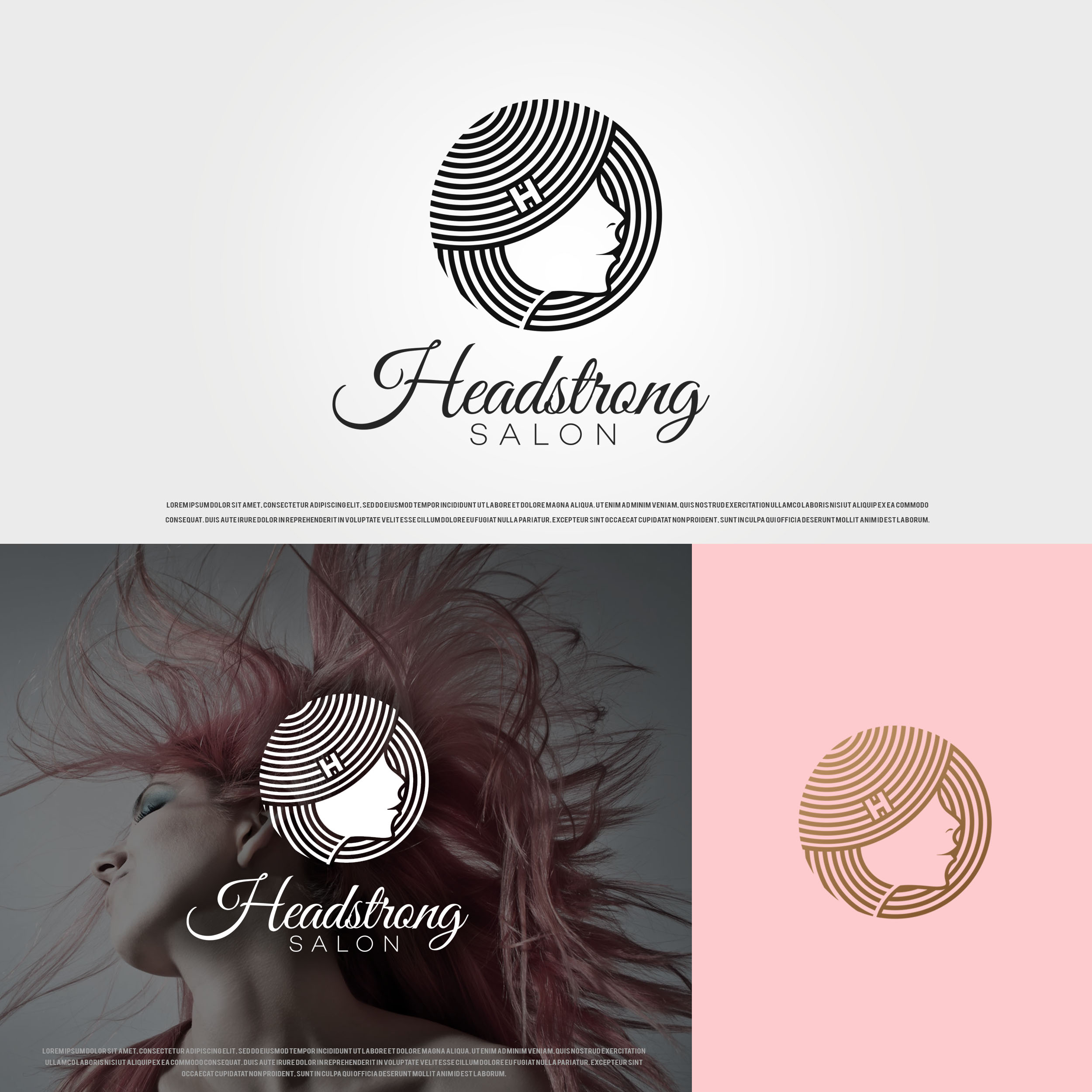 Logo Design by Happy Creatives for Headstrong Salon | Design #22574588