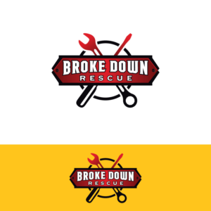 It definately has to have our name in the logo. Broke Down Rescue. | Logo Design by Rii