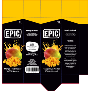 Epic mango tetra pak packaging design | Diseño Gráfico por Val brito