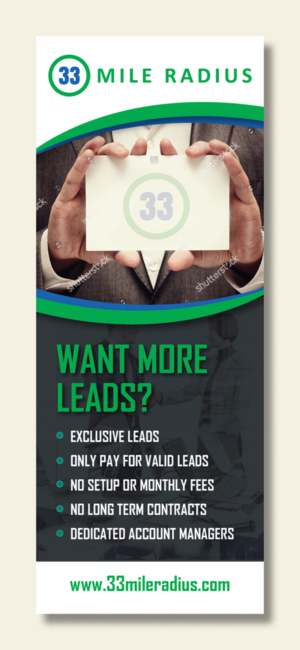 33 Mile Radius Pop up Banner for trade shows | Messestand-Design von D Creative