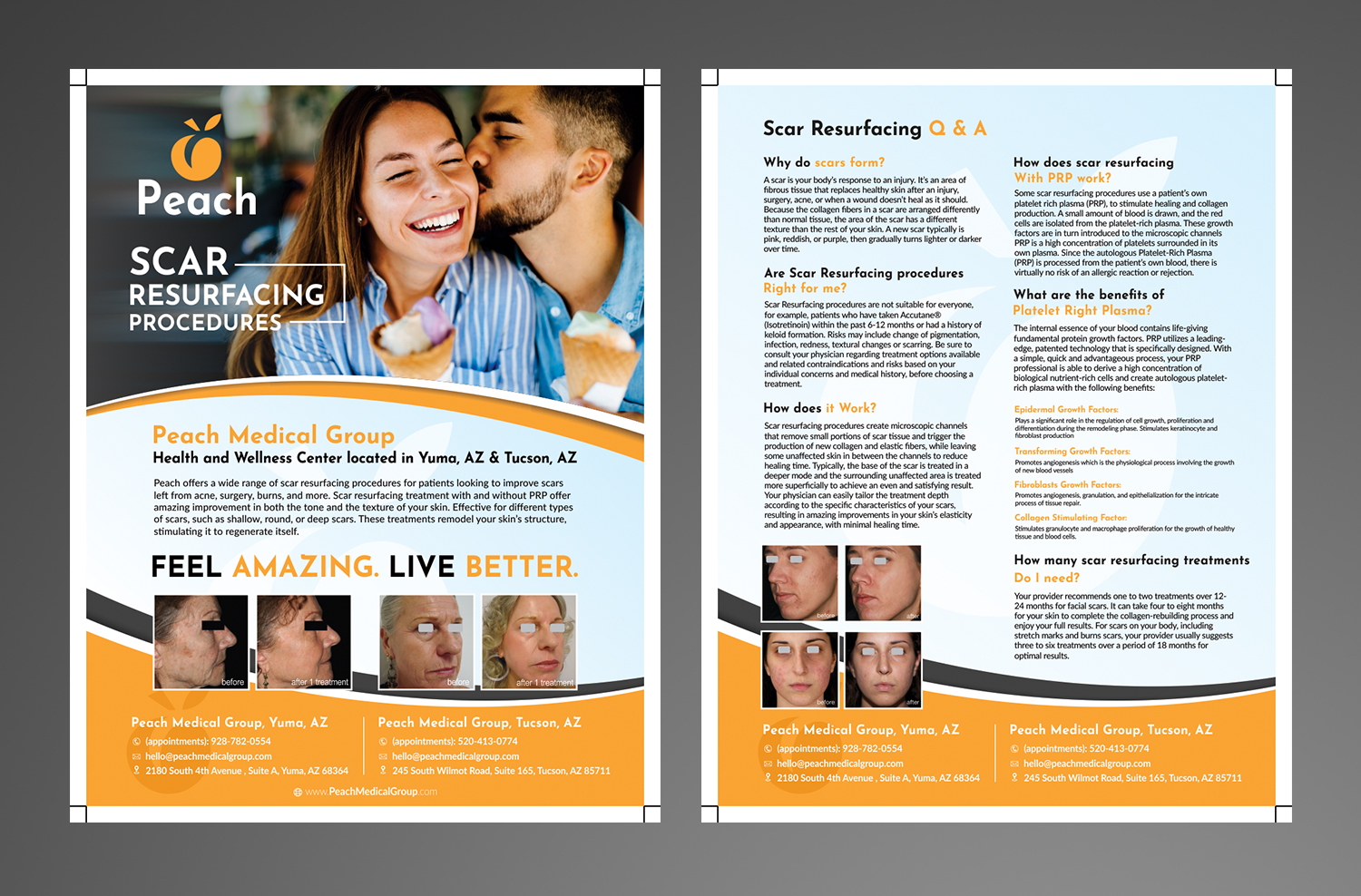 Flyer Design by OwnDesign for Peach Skin & Laser | Design #22578861