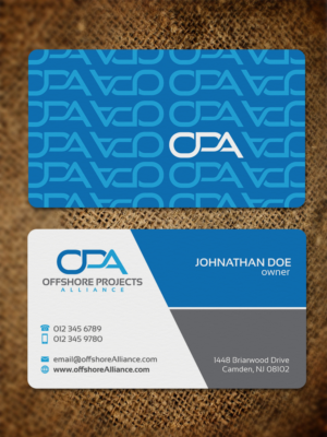 Offshore Energy Projects Management Consultancy needs a business card design  | Visitenkarten-Design von JK18