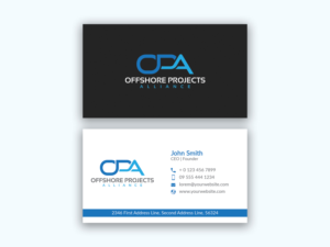 Offshore Energy Projects Management Consultancy needs a business card design  | Business Card Design by Moumita_