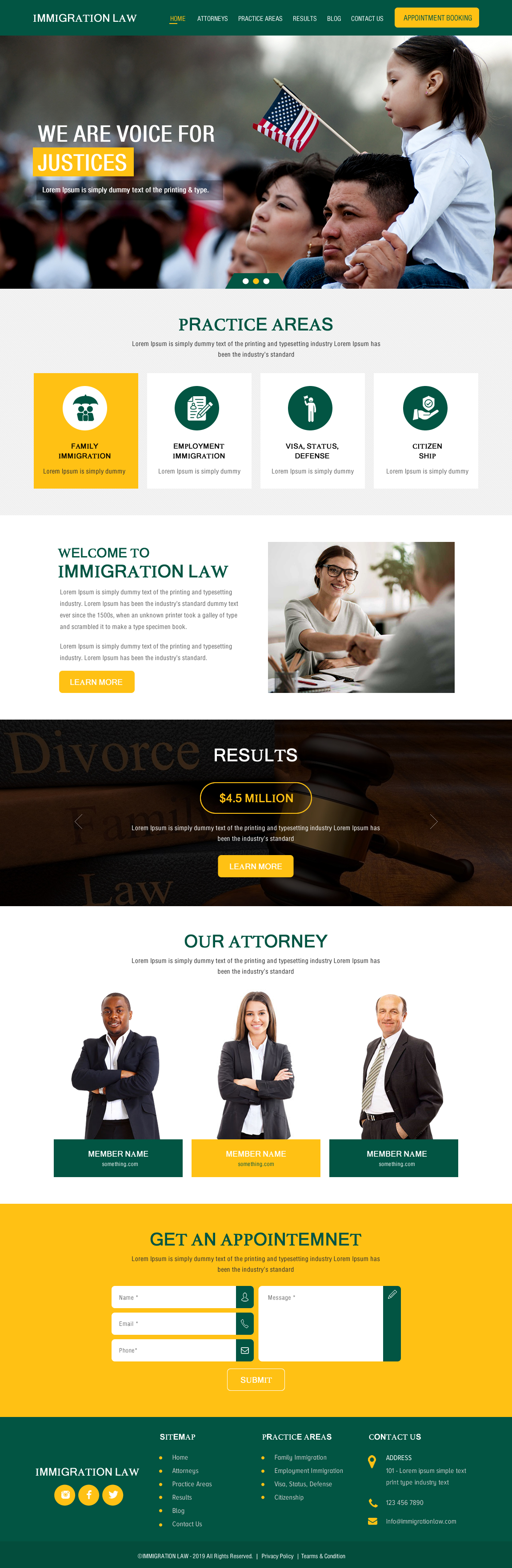 Web Design by rightway for Willy, Nanayakkara & Associates Attorneys and Counselors at Law Atlanta  | Design #22593249