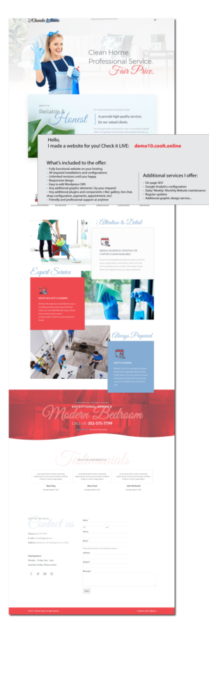 exciting cleaing project | Web Design par coo.lt