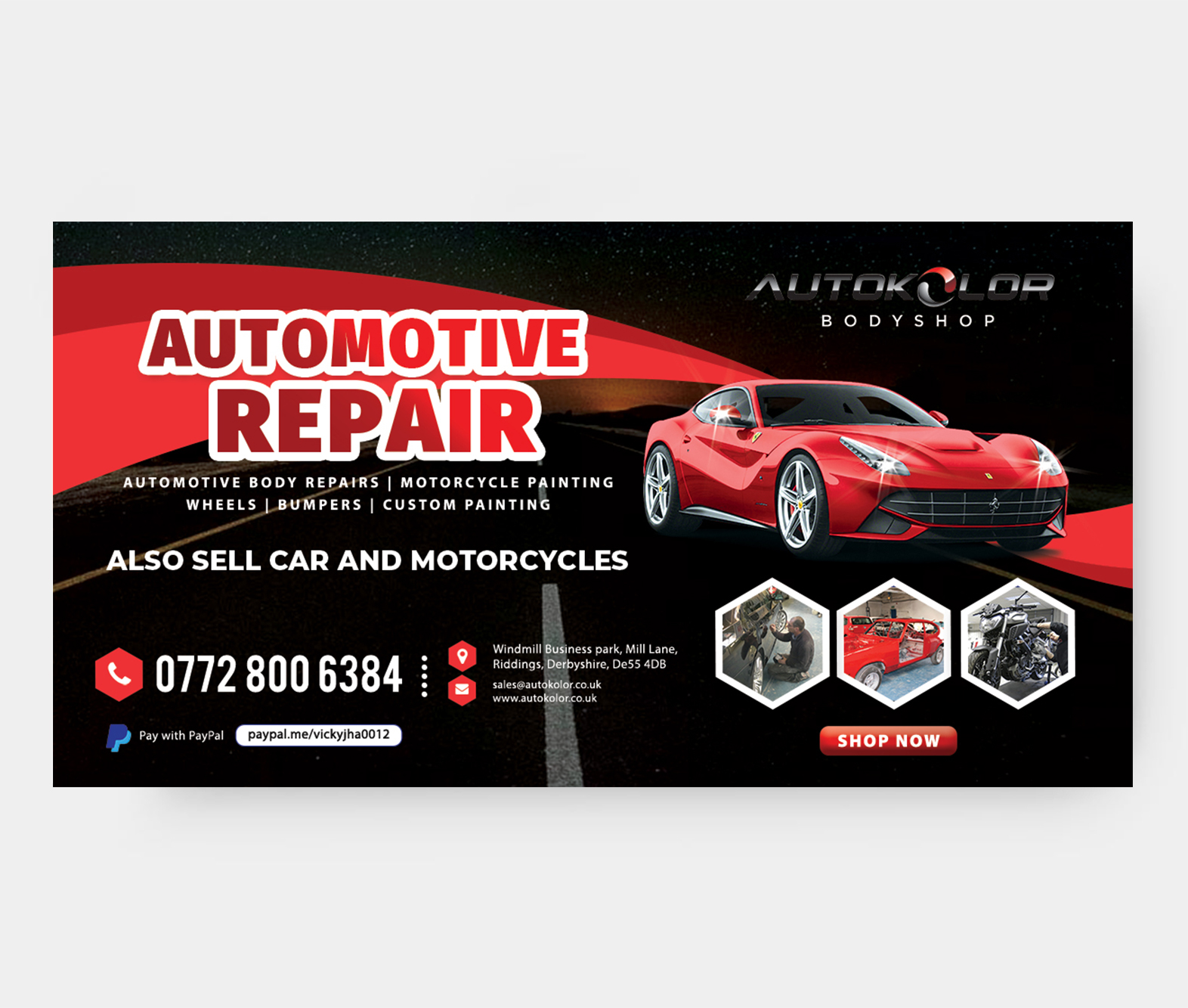 Facebook Design by Bhushan jha for Autokolor Bodyshop | Design #22654996