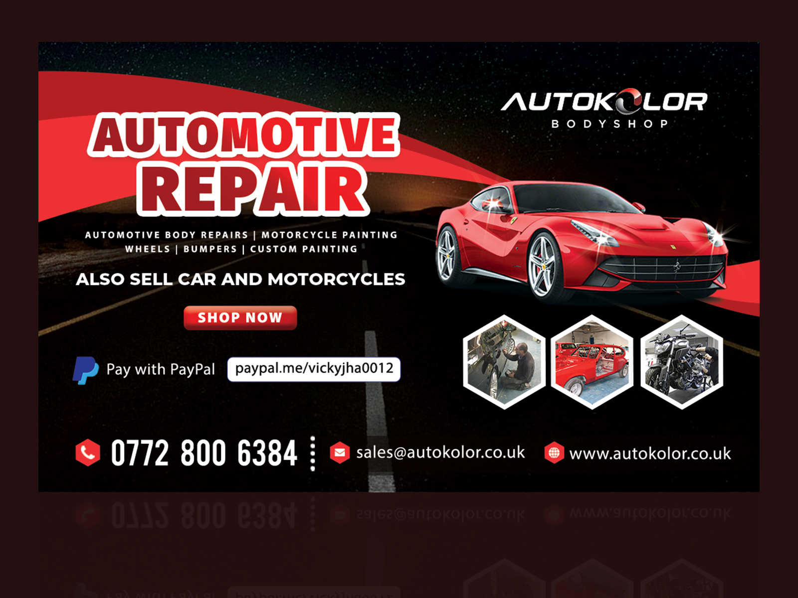 Facebook-Design von Bhushan jha für Autokolor Bodyshop | Design #22666042