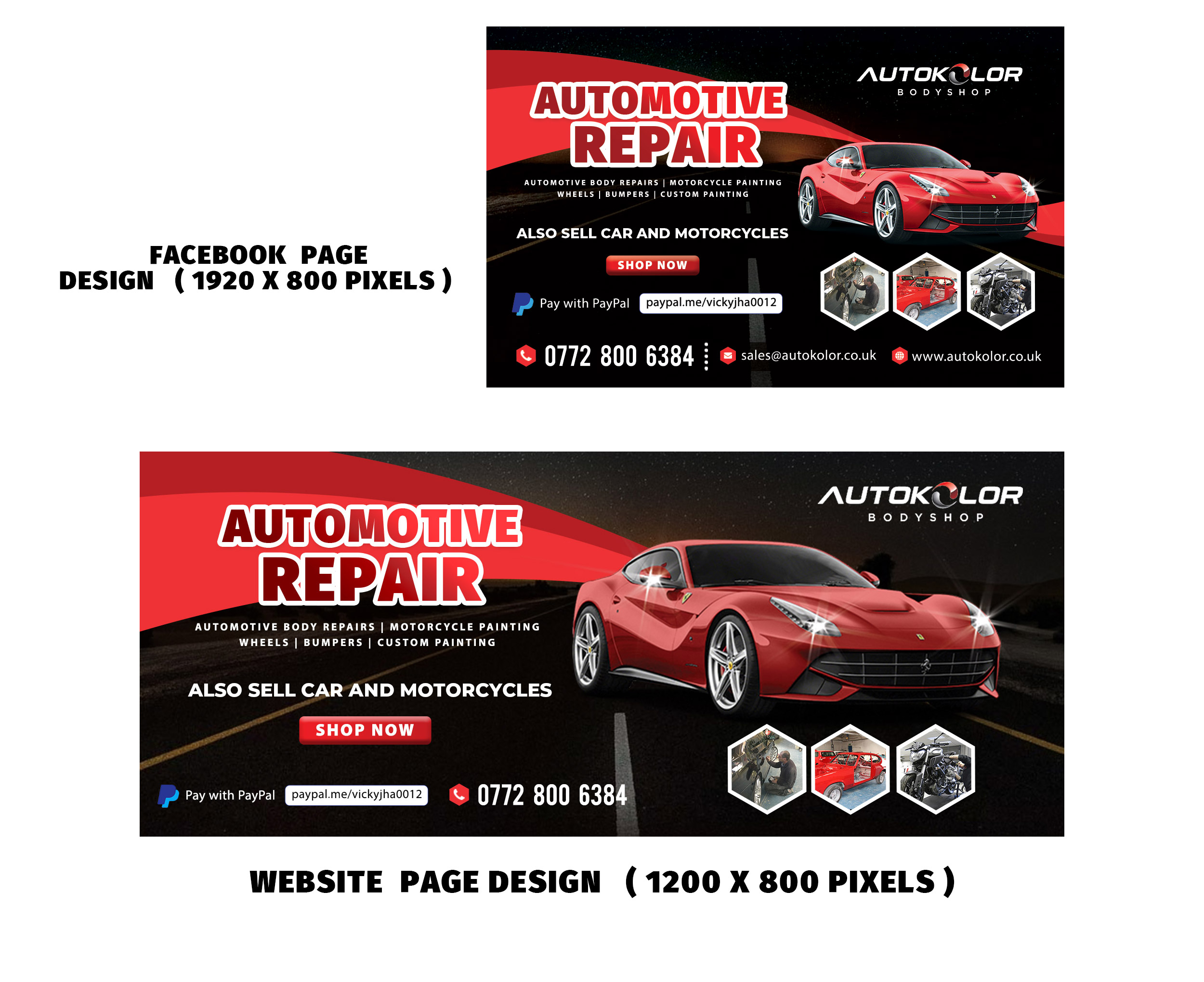 Facebook-Design von Bhushan jha für Autokolor Bodyshop | Design #22683063