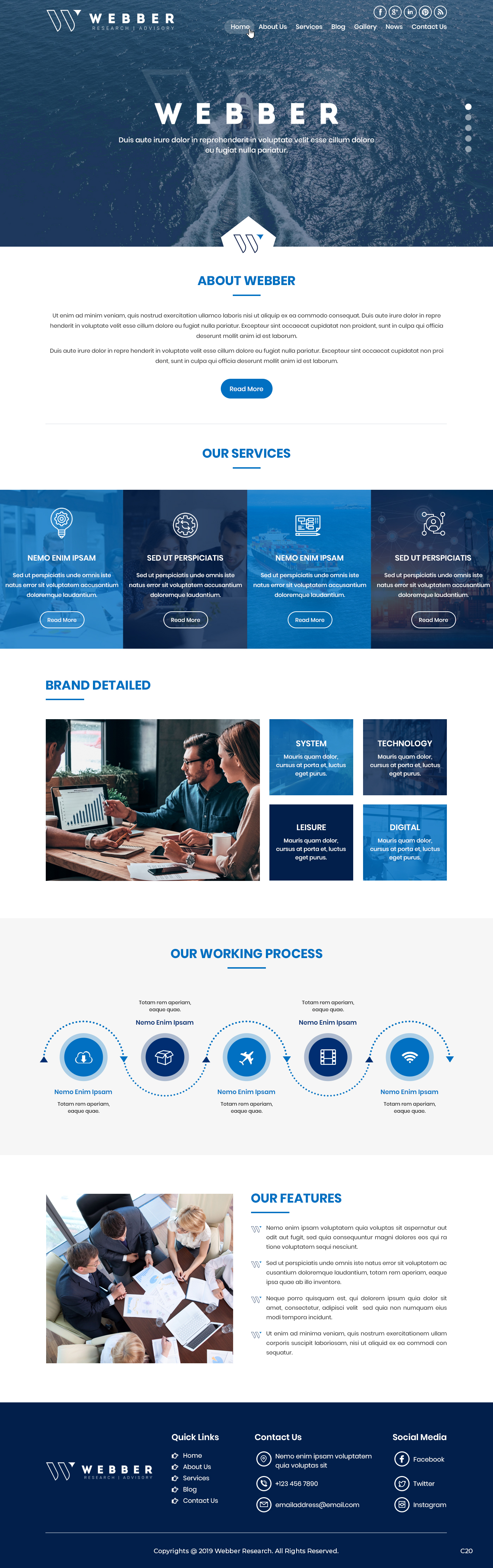 Web Design by pb for Webber Research & Advisory LLC | Design #22601797