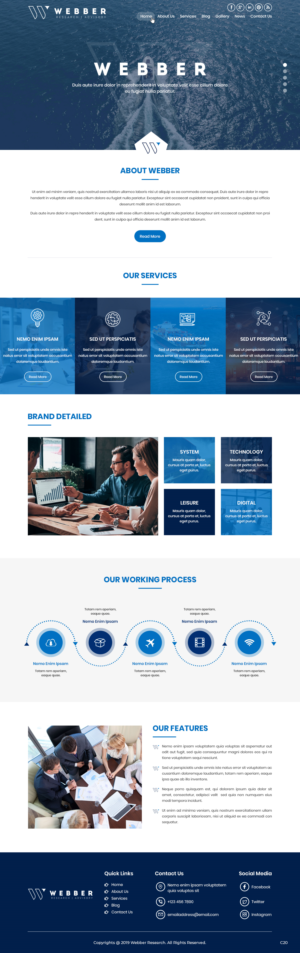 Web Design by pb for Webber Research & Advisory LLC | Design: #22601797