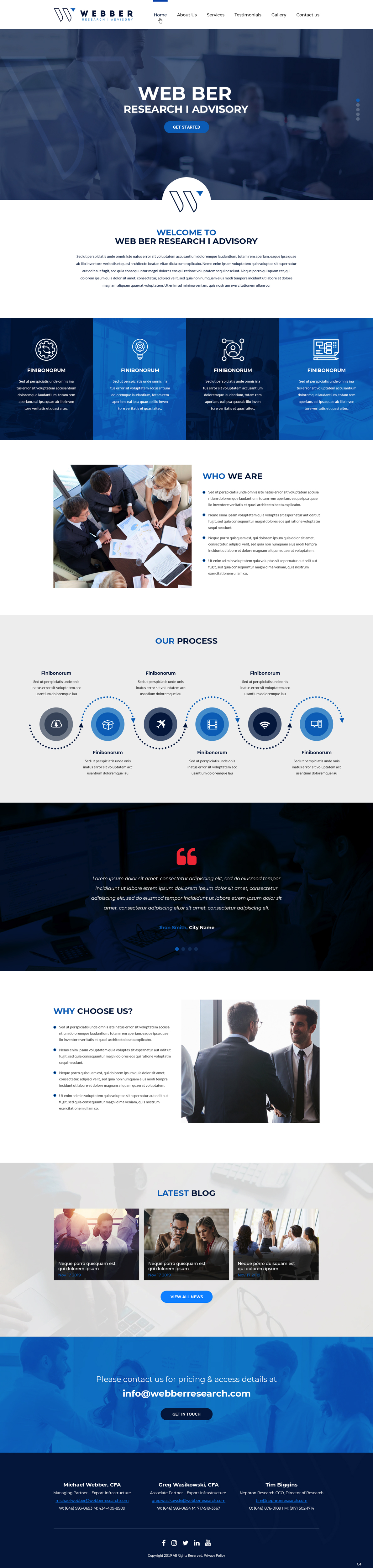 Web-Design von pb für Webber Research & Advisory LLC | Design #22601798